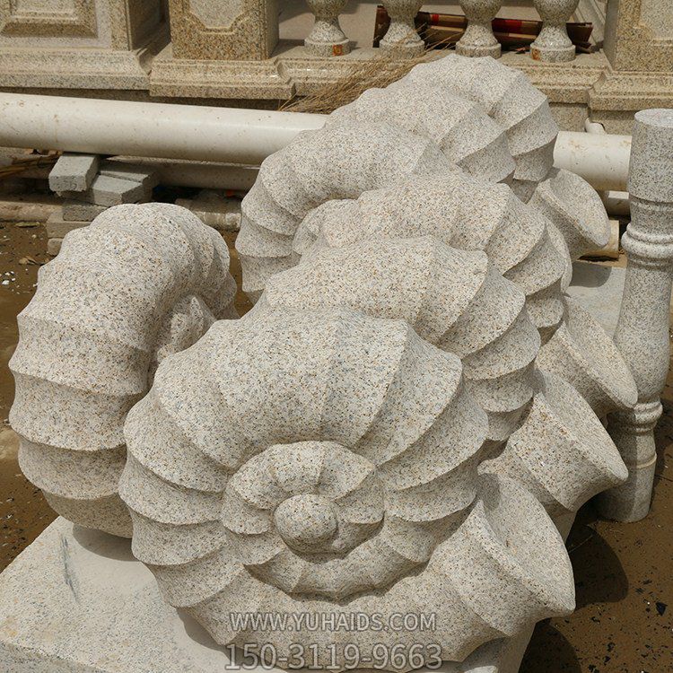 石雕海螺，砂巖雕刻石材海螺雕塑