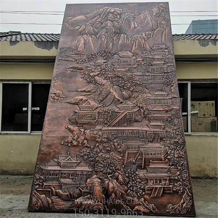 銅浮雕庭院大型壁畫(huà)雕塑