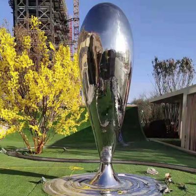 不銹鋼鏡面大水滴，漣漪，景觀擺件