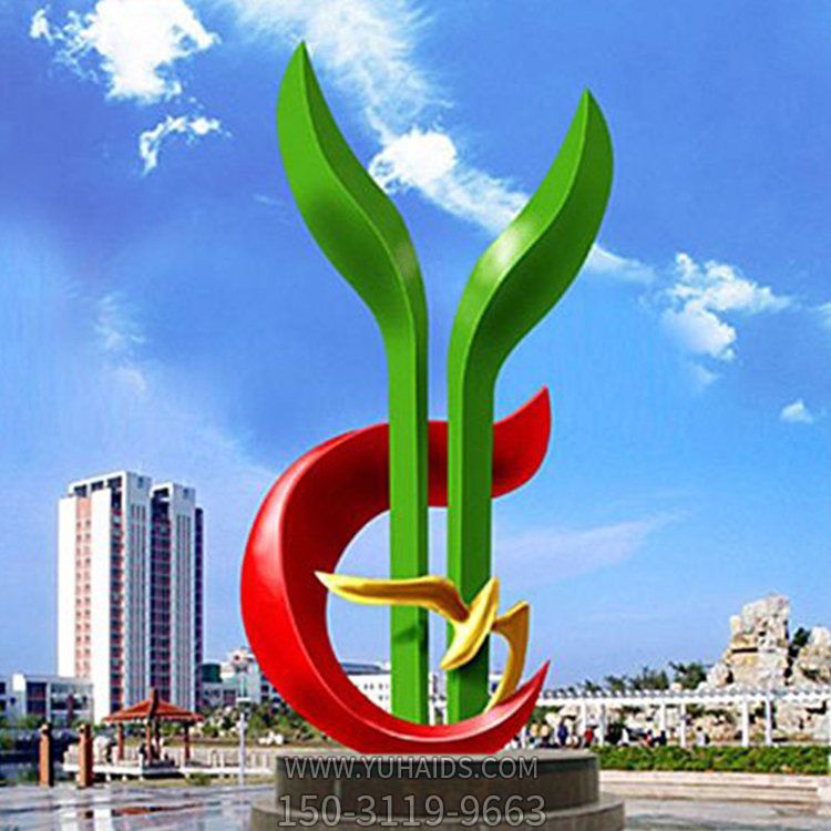 戶外廣場(chǎng)不銹鋼彩繪園林景觀擺件雕塑