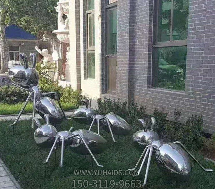 不銹鋼鏡面螞蟻廣場動(dòng)物擺件雕塑