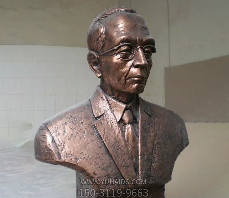 玻璃鋼仿銅室內(nèi)園林裝飾品景觀偉人雕塑