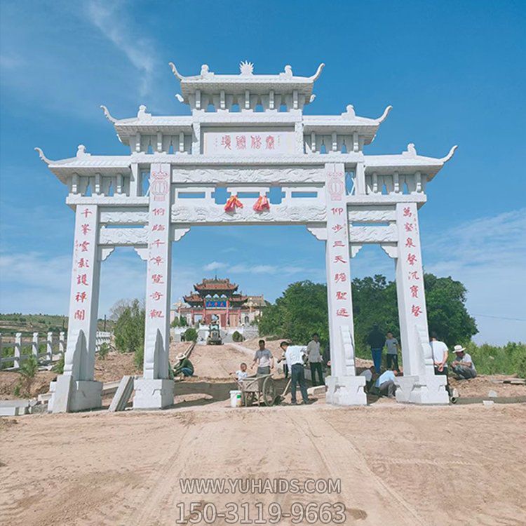 城鎮(zhèn)大理石石雕戶(hù)外大型牌坊雕塑