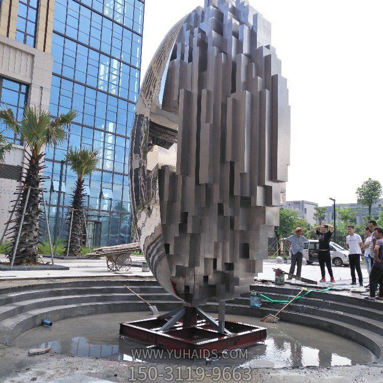 酒店廣場(chǎng)擺放不銹鋼創(chuàng)意工藝品雕塑擺件