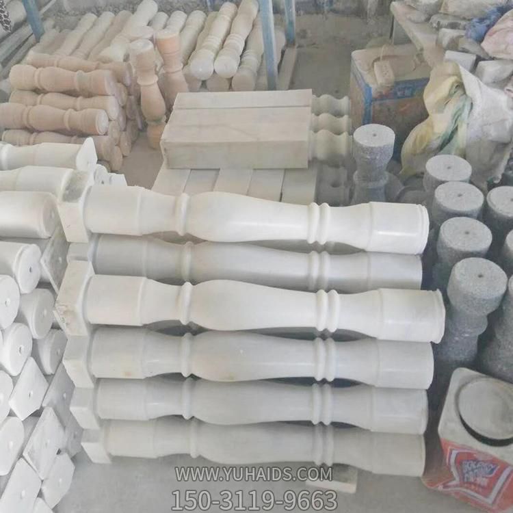 別墅陽臺(tái)樓梯裝飾漢白玉雕刻歐式羅馬柱防護(hù)欄桿石柱雕塑