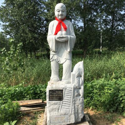 24孝故事人物，懷橘遺親石雕