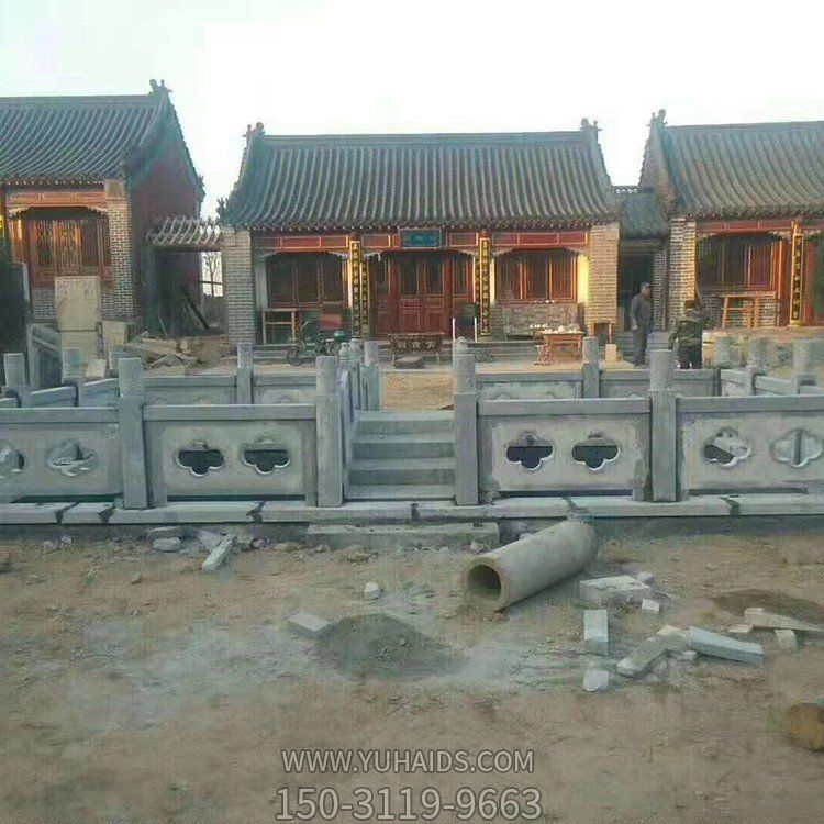 石雕芝麻灰欄桿景區(qū)寺廟戶外園林建設(shè)筑護欄圍欄雕塑