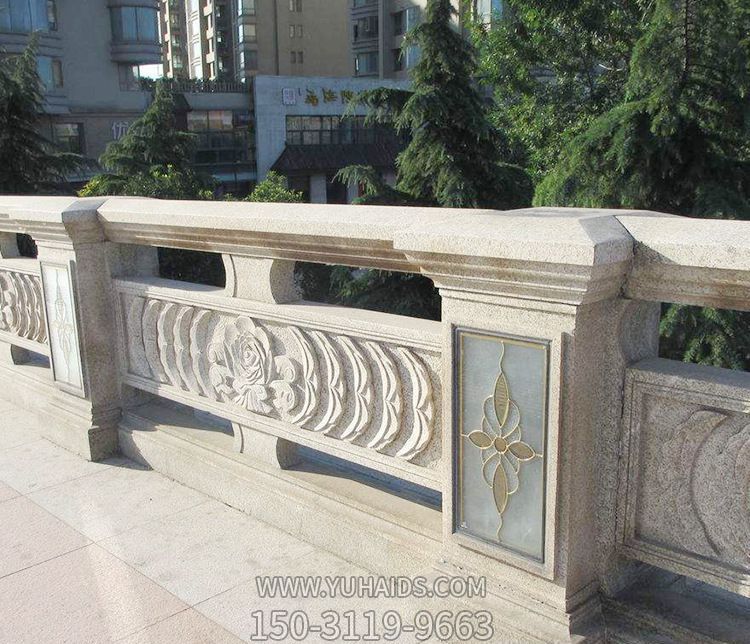 別墅陽(yáng)臺(tái)花崗巖浮雕護(hù)欄欄板裝飾擺件雕塑