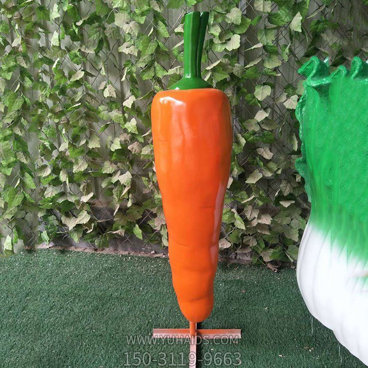胡蘿卜，玻璃鋼仿真蔬菜雕塑