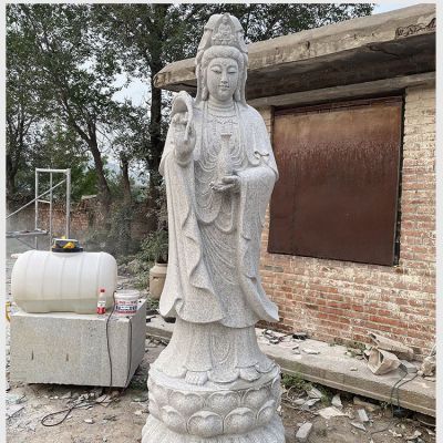 石雕觀音，花崗巖石材精雕佛像