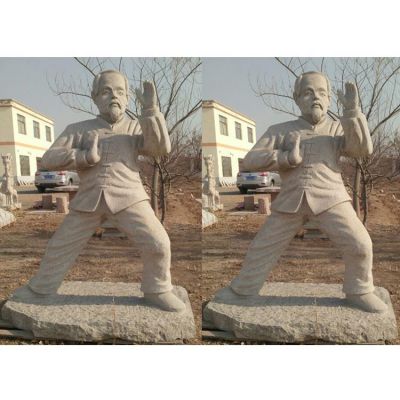 校園戶外園林景觀打太極的人物景觀雕塑