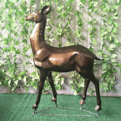玻璃鋼鹿，仿銅效果，可改色