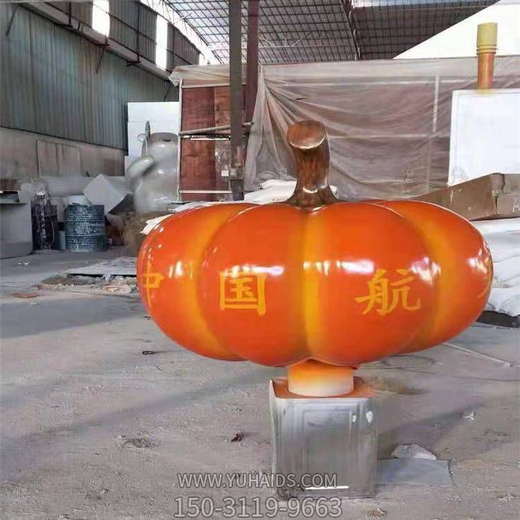 農(nóng)場生態(tài)園林擺放玻璃鋼仿真南瓜蔬菜景觀雕塑