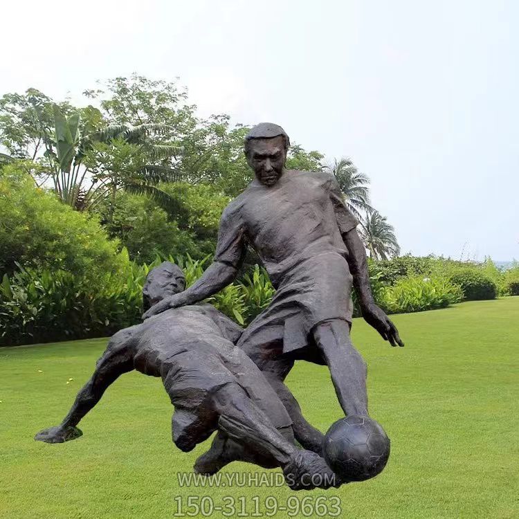 踢足球人物銅雕，體育運(yùn)動(dòng)主題雕塑