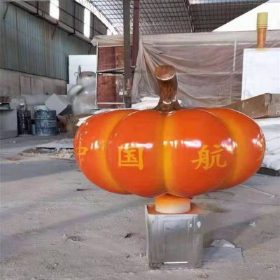 農(nóng)場生態(tài)園林擺放玻璃鋼仿真南瓜蔬菜景觀雕塑