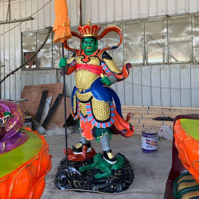 多聞天王，玻璃鋼彩繪佛像，寺廟供奉菩薩像