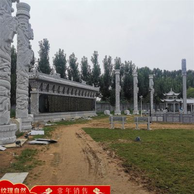景區(qū)園林石雕龍柱、涼亭、影壁墻，庭院建筑構件定制生產