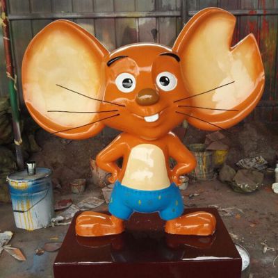 玻璃鋼卡通老鼠，商場(chǎng)美陳擺件