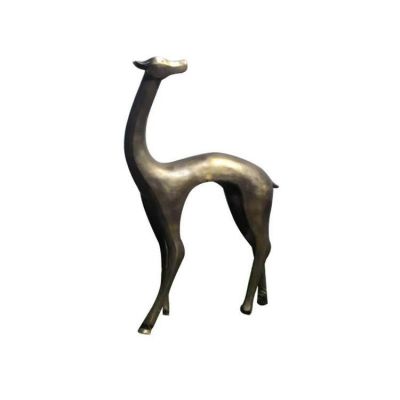 抽象仿銅鹿，玻璃鋼材質(zhì)噴漆