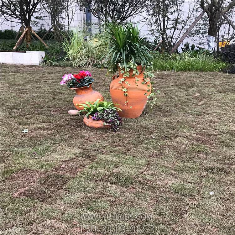 戶(hù)外園林美陳裝飾品不銹鋼花盆擺件雕塑