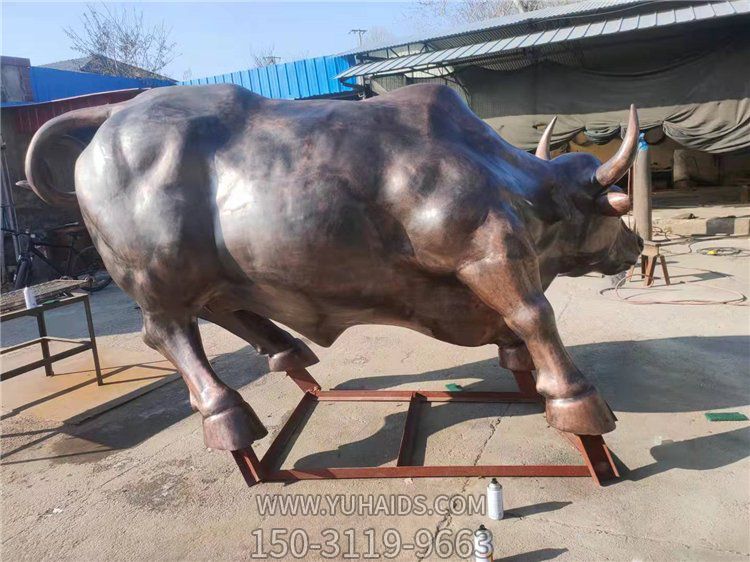 大型鍛銅牛景觀(guān)雕塑 城市廣場(chǎng)招財(cái)擺件