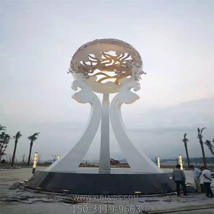 戶外廣場大型不銹鋼藝術園林景觀標志雕塑