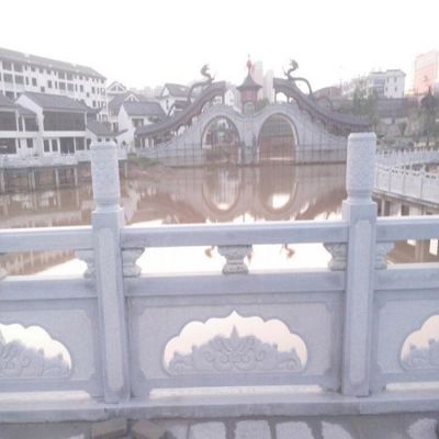 景區(qū)公園戶外漢白玉石雕防護(hù)欄桿