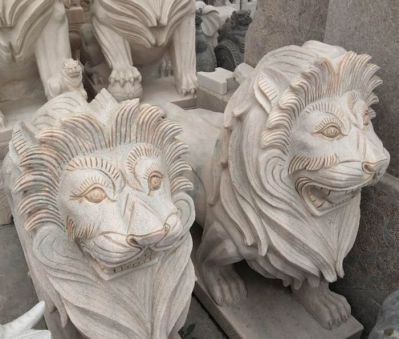 大理石石雕戶(hù)外景區(qū)獅子雕塑