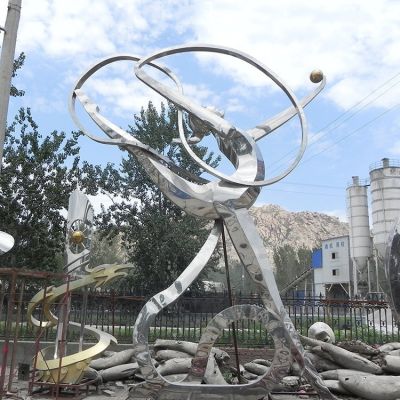 玻璃鋼抽象人物，彩帶飄飄，舞彩帶