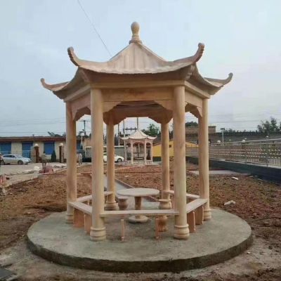 戶(hù)外公園大理石石雕乘涼休息涼亭雕塑