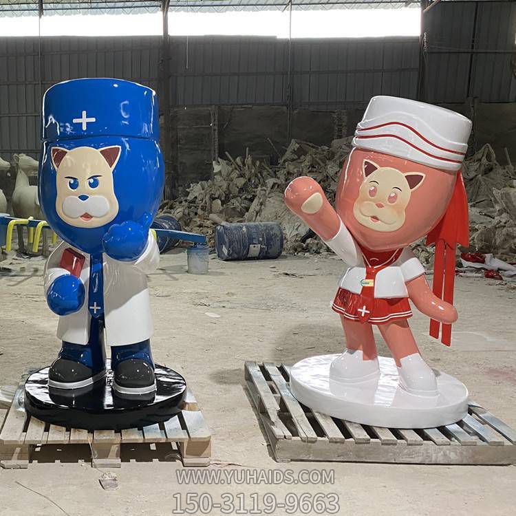 商場(chǎng)戶外園林景觀創(chuàng)意卡通公仔雕塑