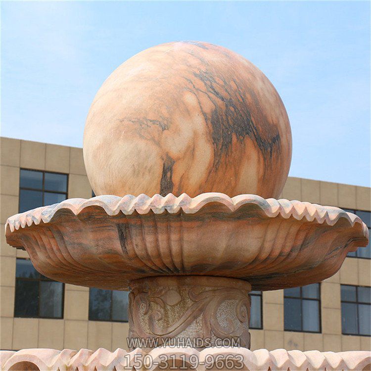 晚霞紅是別墅小區(qū)風(fēng)水球流水噴泉雕塑