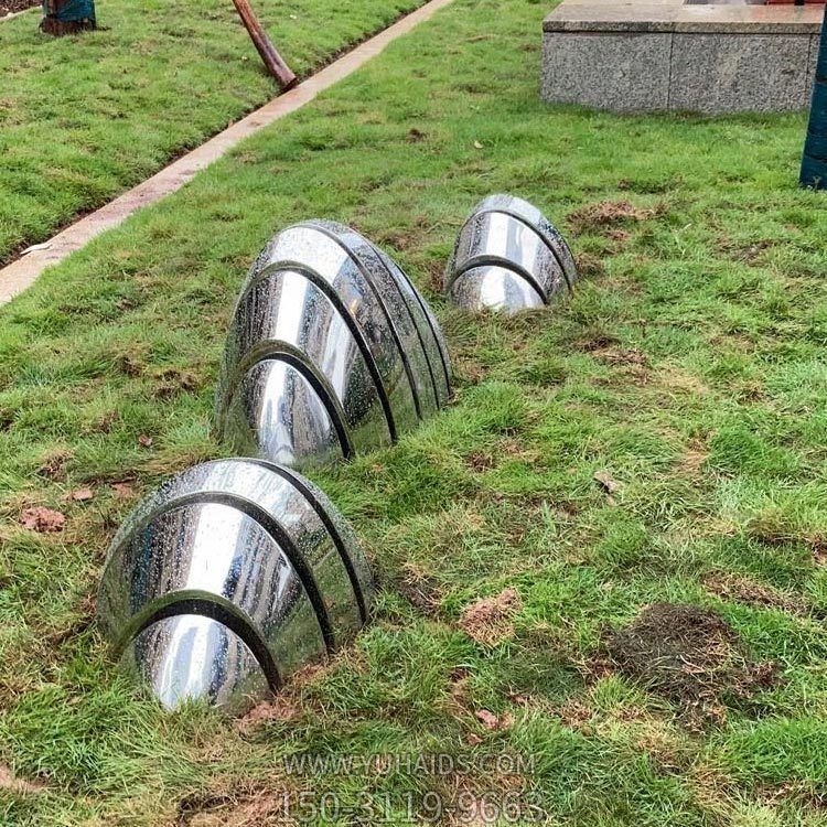 不銹鋼石頭，創(chuàng)意鏡面石頭雕塑