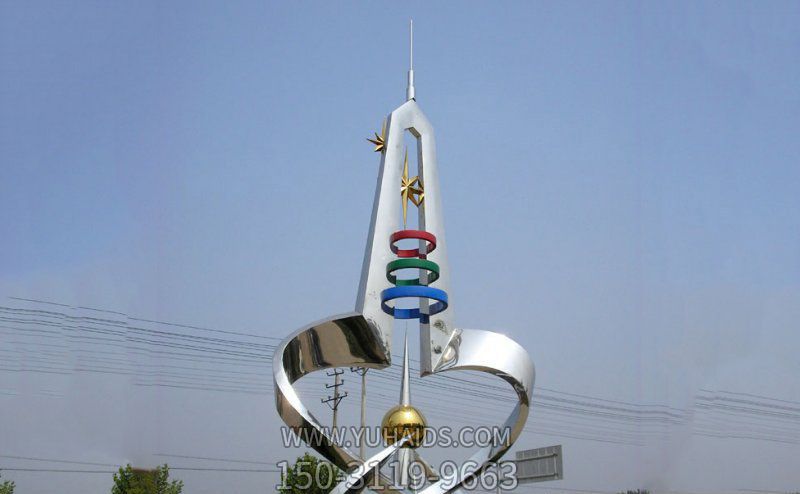 城市不銹鋼創(chuàng)意避雷針雕塑