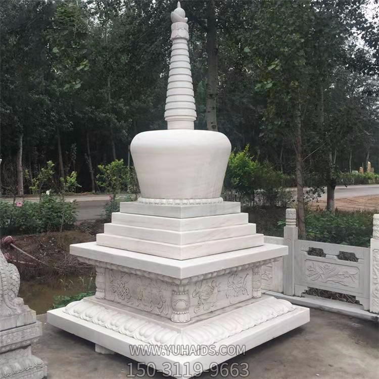 石質藏式白塔 景區(qū)石雕喇叭塔 雕塑