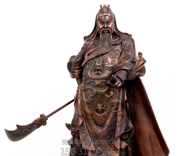 景區(qū)寺廟大型銅雕拿刀的關公雕塑