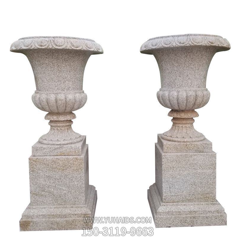 庭院別墅大型大理石石雕戶(hù)外景觀花盆雕塑