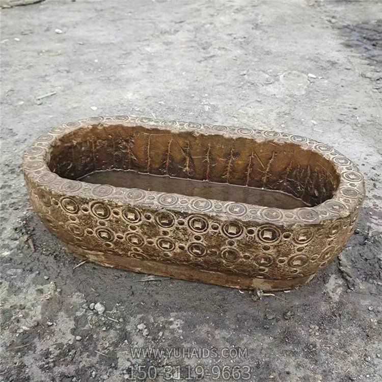 老石槽，石雕水槽雕塑
