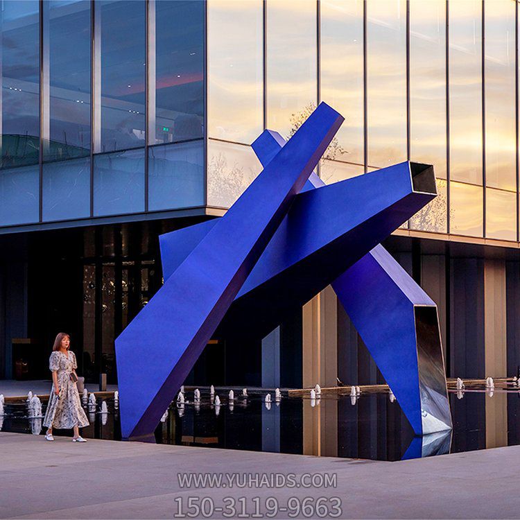 廣場(chǎng)大型不銹鋼彩繪創(chuàng)意個(gè)性景觀擺件雕塑