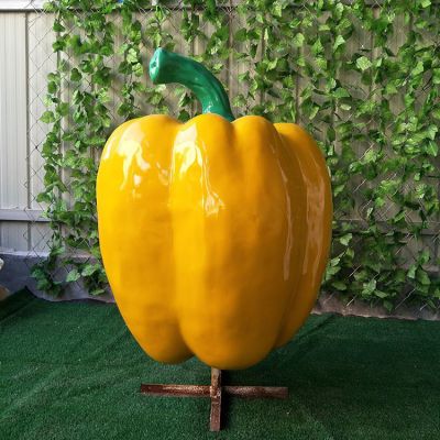 黃辣椒，大個柿子椒仿真植物擺件
