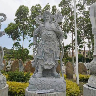 天然大理石浮雕四大天王佛像寺院擺件