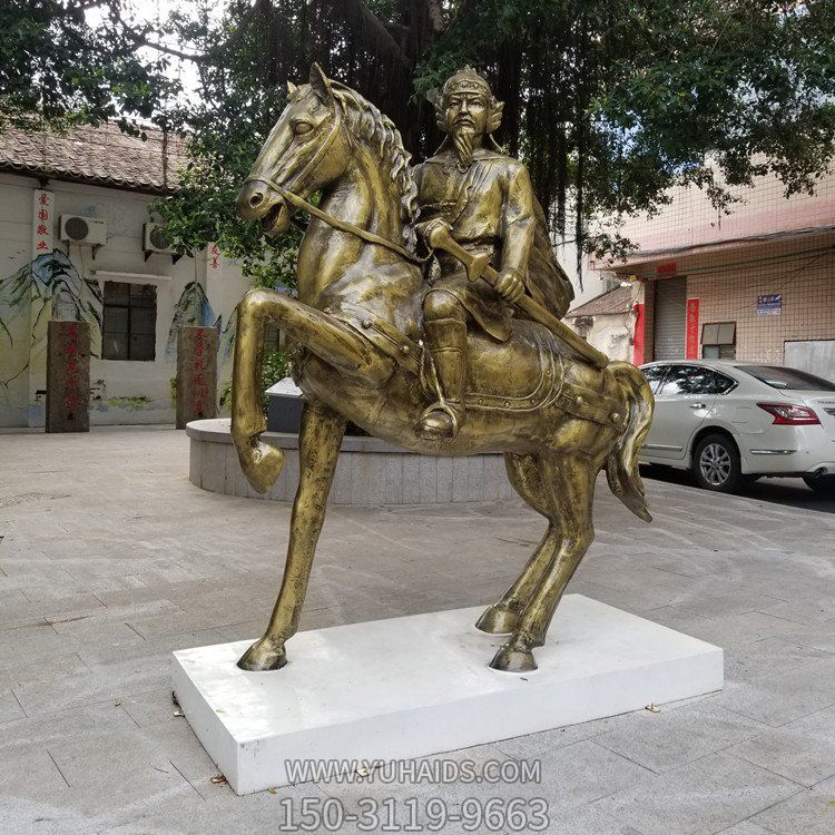古代將軍，騎馬人物銅雕雕塑