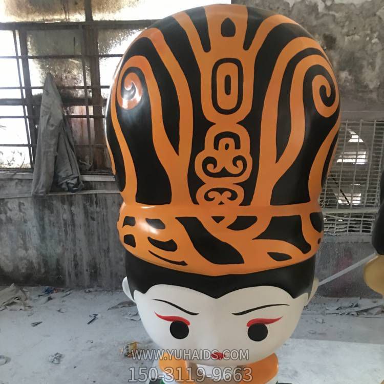 玻璃鋼卡通商場景區(qū)擺放的卡通人物雕塑擺件