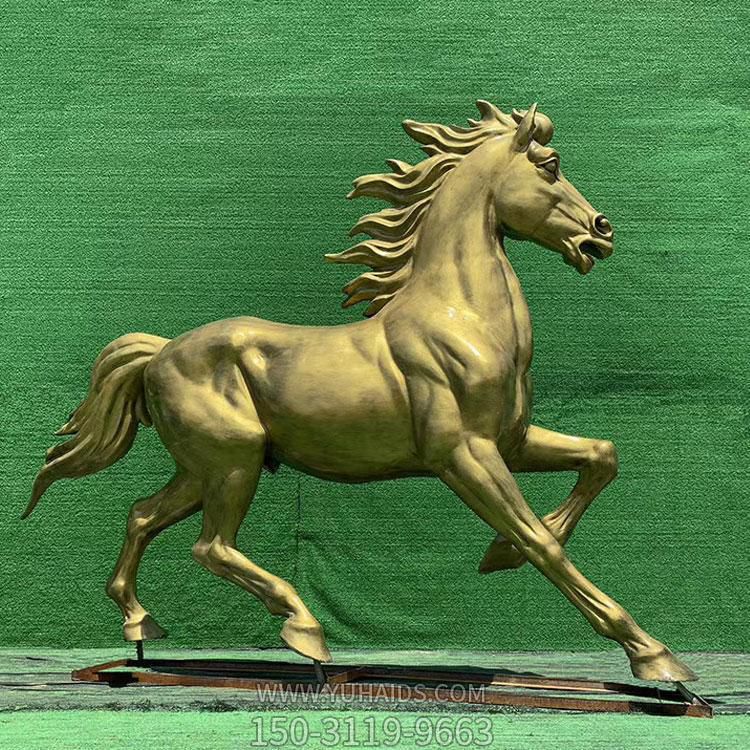 仿銅馬，玻璃鋼奔馬雕塑