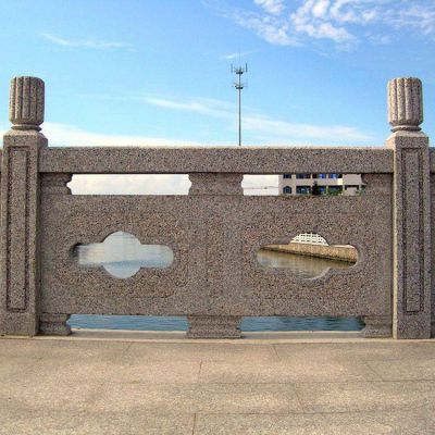 花崗巖石雕欄桿欄板，路政橋梁石雕護(hù)欄