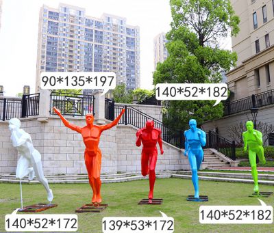 體育跑步運(yùn)動校園操場玻璃鋼雕塑景觀裝飾