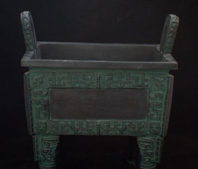 青銅器大型戶(hù)外景觀(guān)文物鼎雕塑