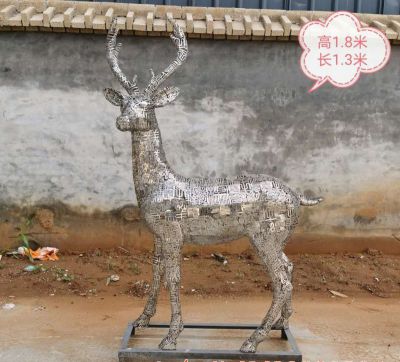 戶外景區(qū)大型景觀裝飾品梅花鹿雕塑