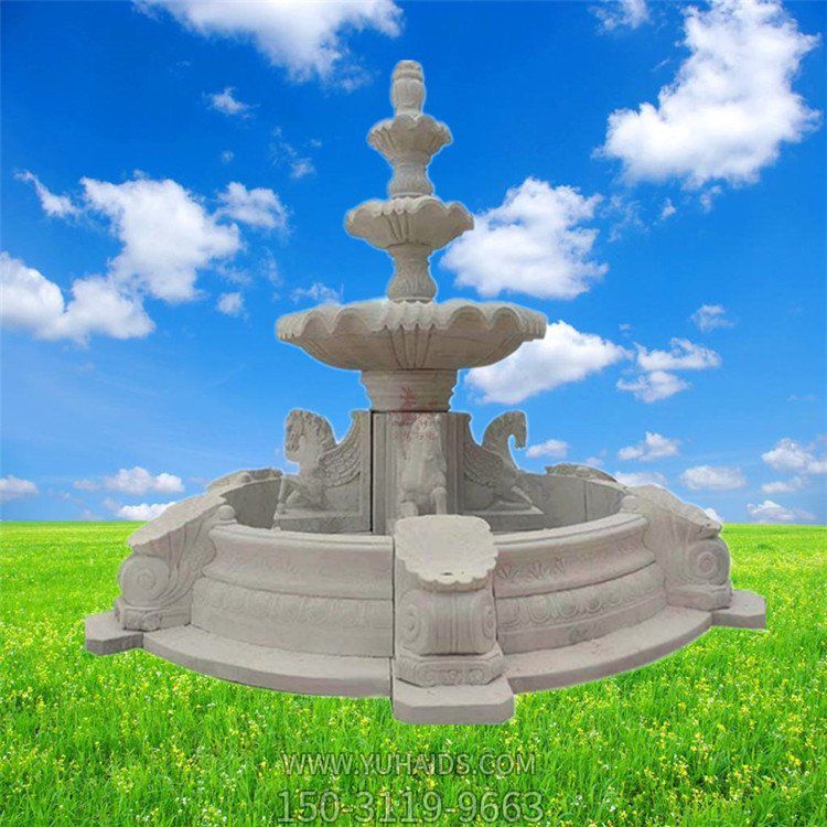 戶(hù)外園林大理石石雕噴泉雕塑