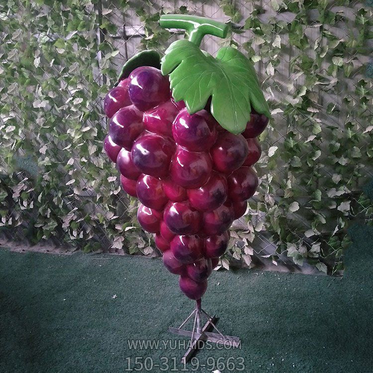 玻璃鋼仿真葡萄，大葡萄植物擺件雕塑